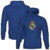 Real Madrid 1863FC Youth Color Badge Fleece Hoodie - Blue - Front View