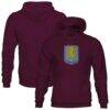 Aston Villa 1863FC Youth Color Badge Fleece Hoodie - - Front View