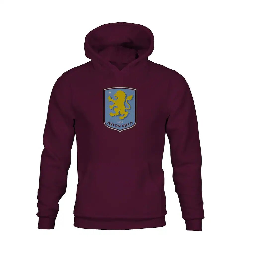 Aston Villa 1863FC Youth Color Badge Fleece Hoodie - Maroon