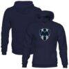 CF Monterrey 1863FC Youth Color Badge Fleece Hoodie - Navy - Front View