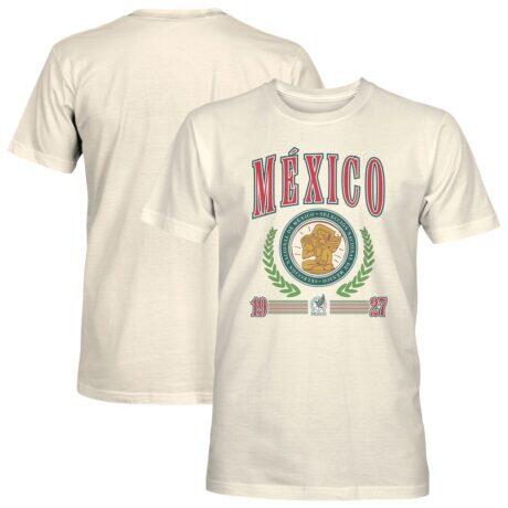 Mexico National Team 1863FC Retro Stripes T-Shirt - Cream - Front View