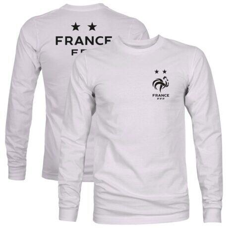 France National Team 1863FC Platinum Touch Long Sleeve T-Shirt - Gray - Front View