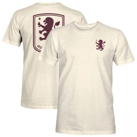 Aston Villa 1863FC Big Logo Heavyweight T-Shirt - Cream - Front View