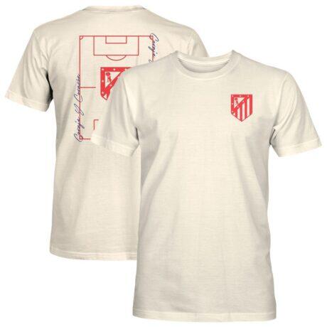 Atletico de Madrid 1863FC Own the Pitch Heavyweight T-Shirt - Cream - Front View