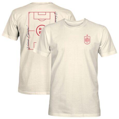 Spain National Team 1863FC Own the Pitch Heavyweight T-Shirt - Cream - Front View
