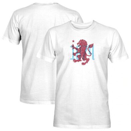 Aston Villa 1863FC Ink Stamp T-Shirt - White - Front View