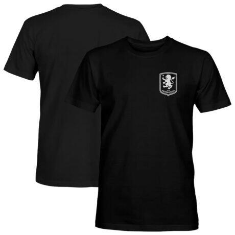Aston Villa 1863FC Mono Badge T-Shirt - Black - Front View