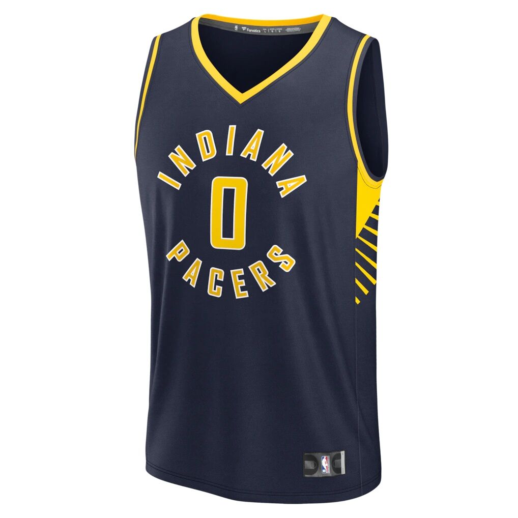 Tyrese Haliburton Indiana Pacers Fashion7 Fast Break Replica Jersey - Navy - Icon Edition
