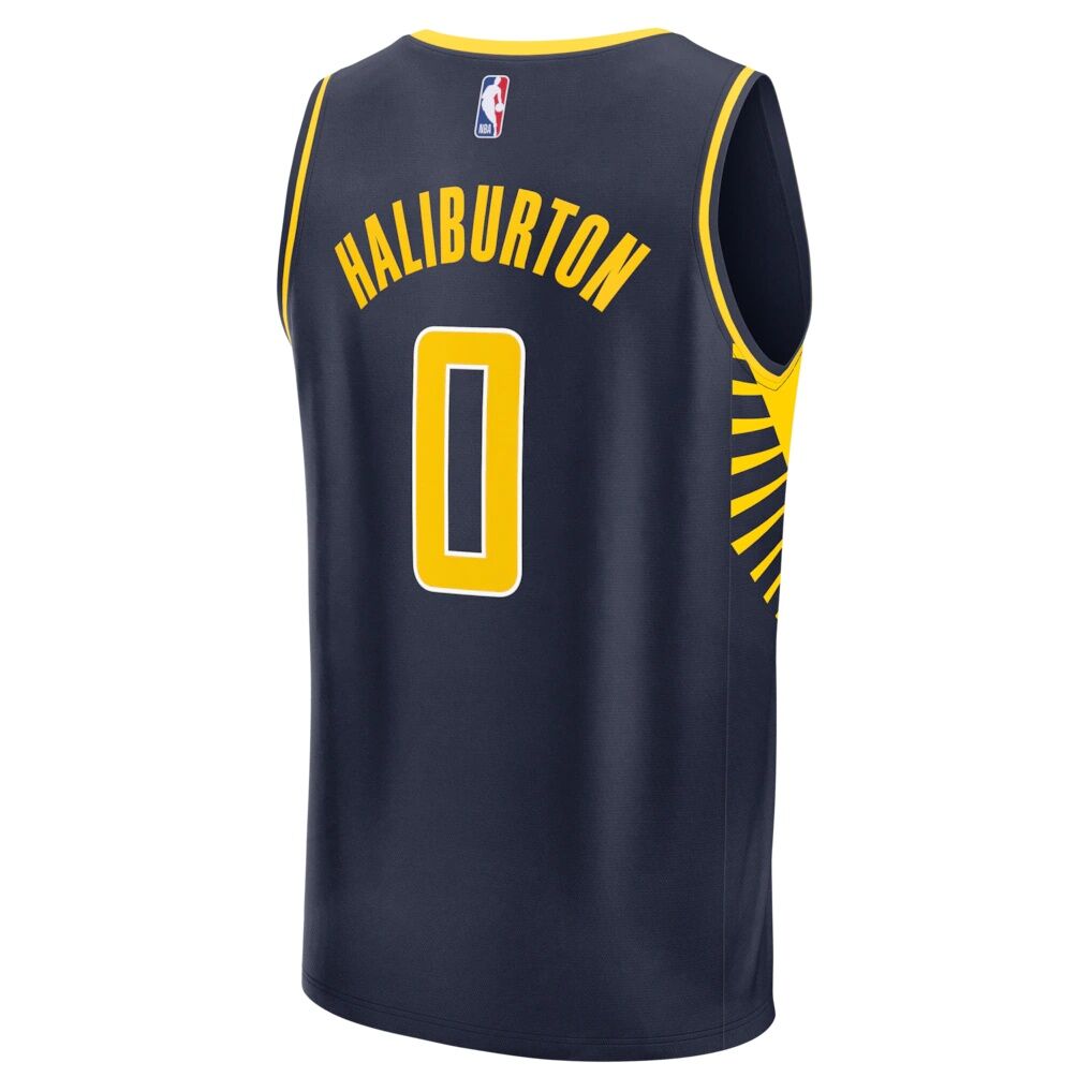 Tyrese Haliburton Indiana Pacers Fashion7 Fast Break Replica Jersey - Navy - Icon Edition