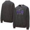 Utah Jazz Mitchell & Ness Throw It Back Fleece Sweatshirt - Black - Front View