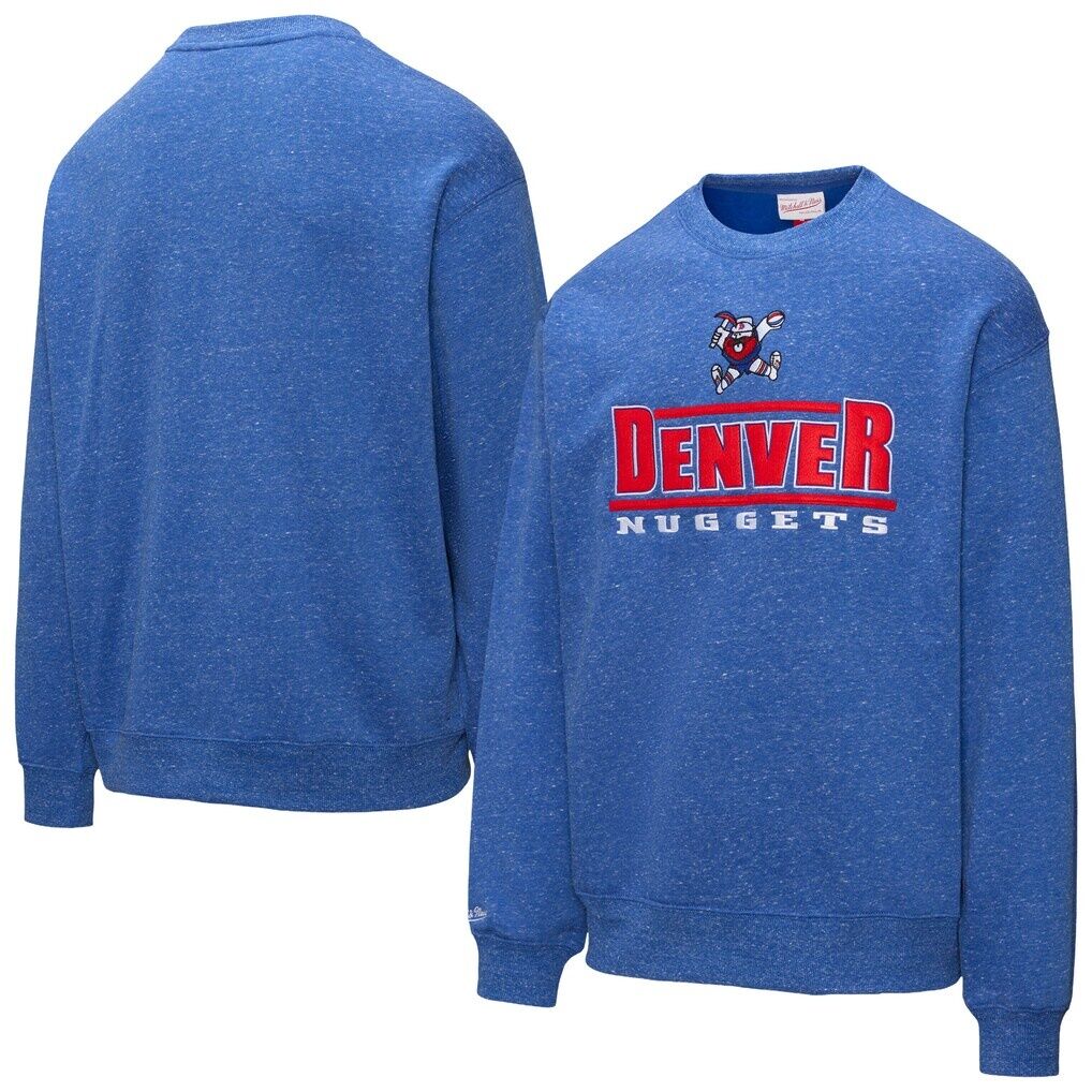 Denver Nuggets Mitchell & Ness Throw It Back Fleece Sweatshirt - Royal
