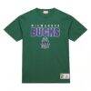 Milwaukee Bucks Mitchell & Ness Hardwood Classics Throw It Back Premium T-Shirt - Green - Alt1