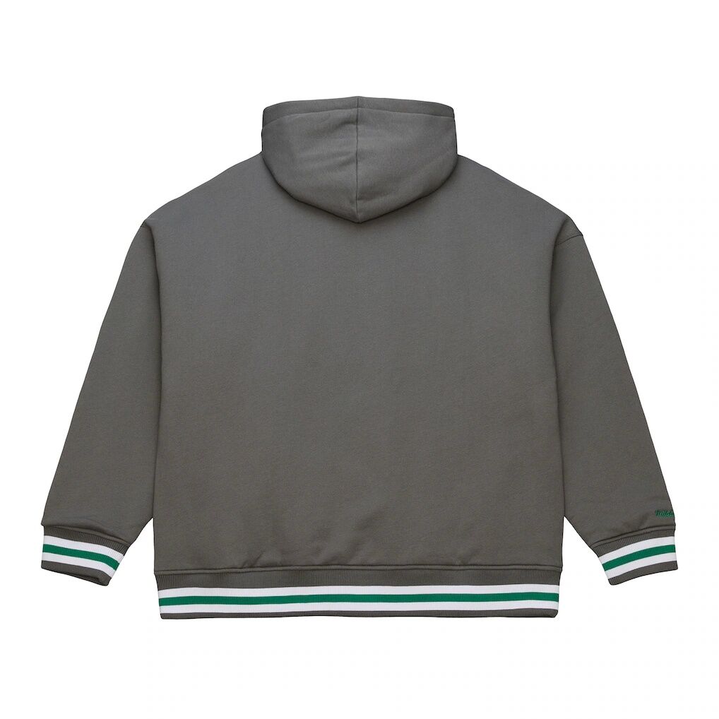Milwaukee Bucks Mitchell & Ness Throw It Back Quilted Fleece Quarter-Zip Hoodie