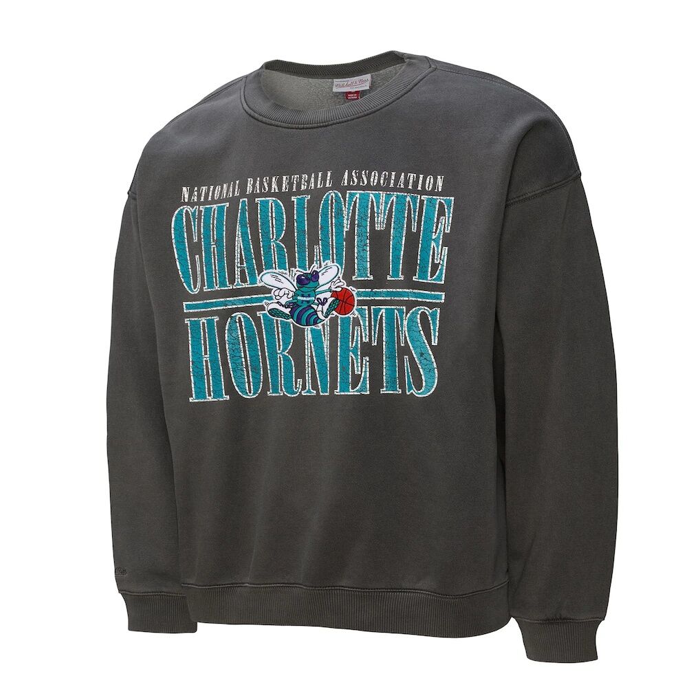 Charlotte Hornets Mitchell & Ness NBA Downtown Collection Fleece Sweatshirt