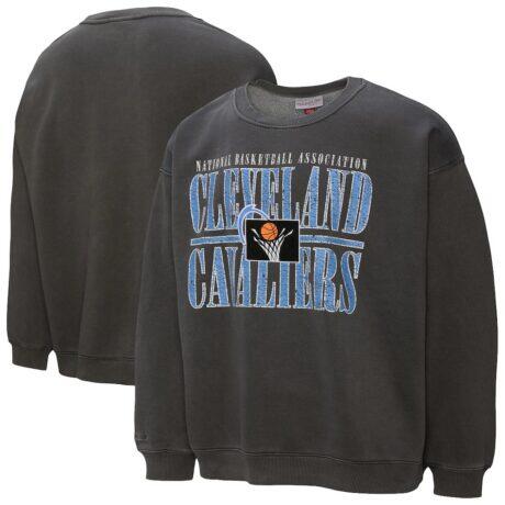 Cleveland Cavaliers Mitchell & Ness NBA Downtown Collection Fleece Sweatshirt - Black - Front View
