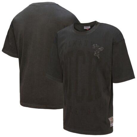 Milwaukee Bucks Mitchell & Ness Downtown Collection Premium T-Shirt - Black - Front View