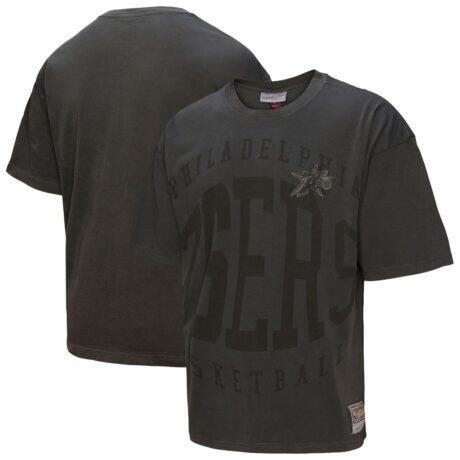 Philadelphia 76ers Mitchell & Ness Downtown Collection Premium T-Shirt - Black - Front View