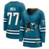 Michael Misa San Jose Sharks Fashion7 Women's Breakaway Jersey - Teal - Front View