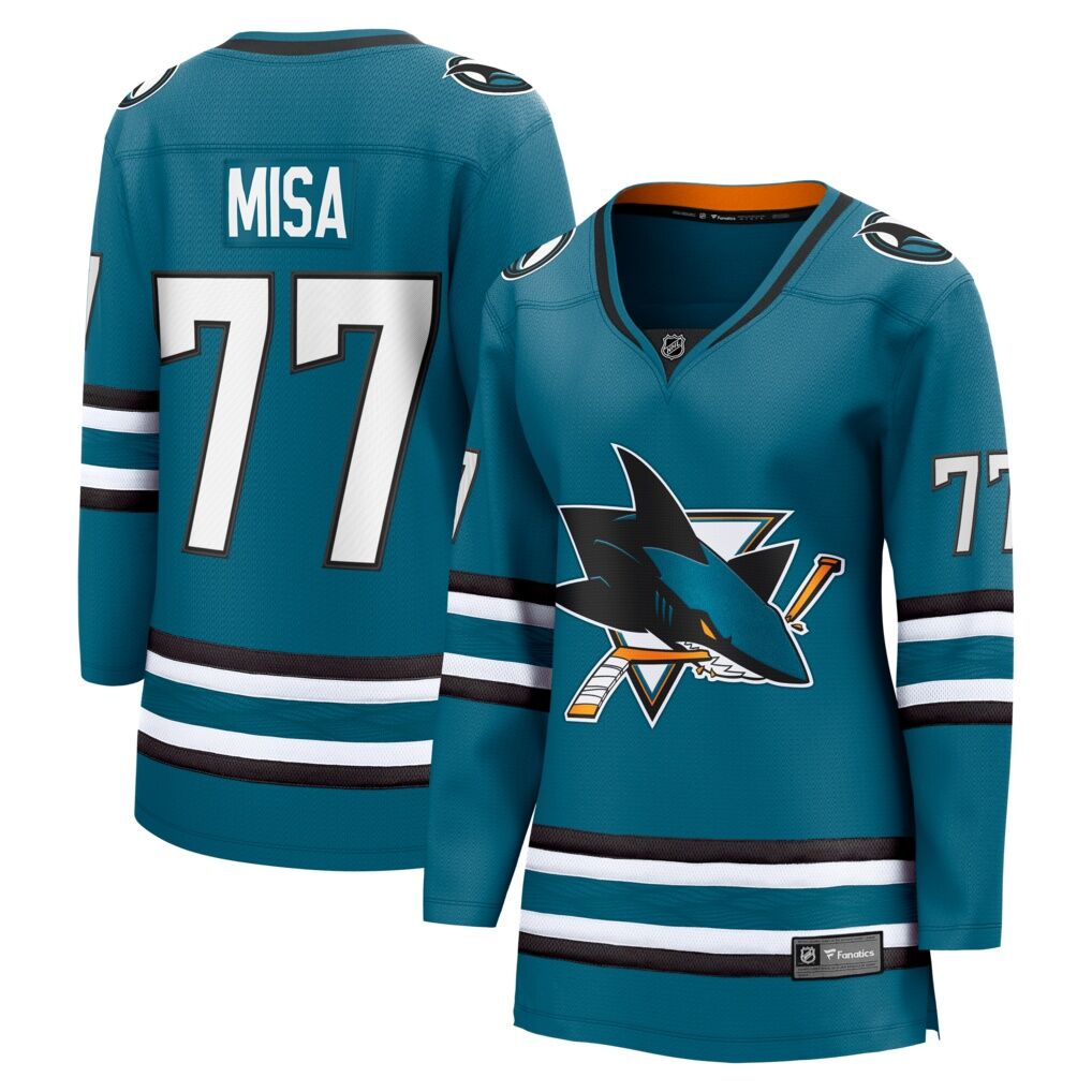 Michael Misa San Jose Sharks Fashion7 Women's Breakaway Jersey