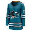 Michael Misa San Jose Sharks Fashion7 Women's Breakaway Jersey - Teal - Side View