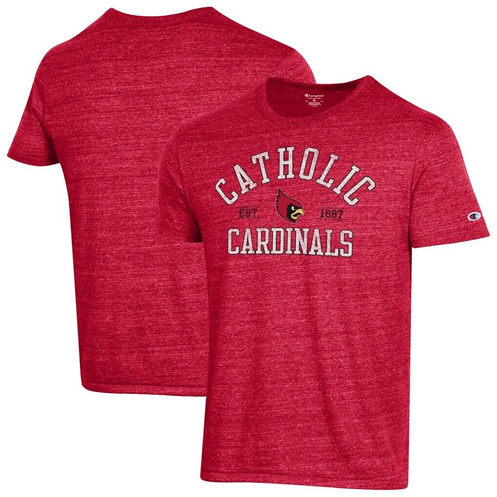 Catholic University Cardinals Champion Ultimate Triblend T-Shirt - Cardinal