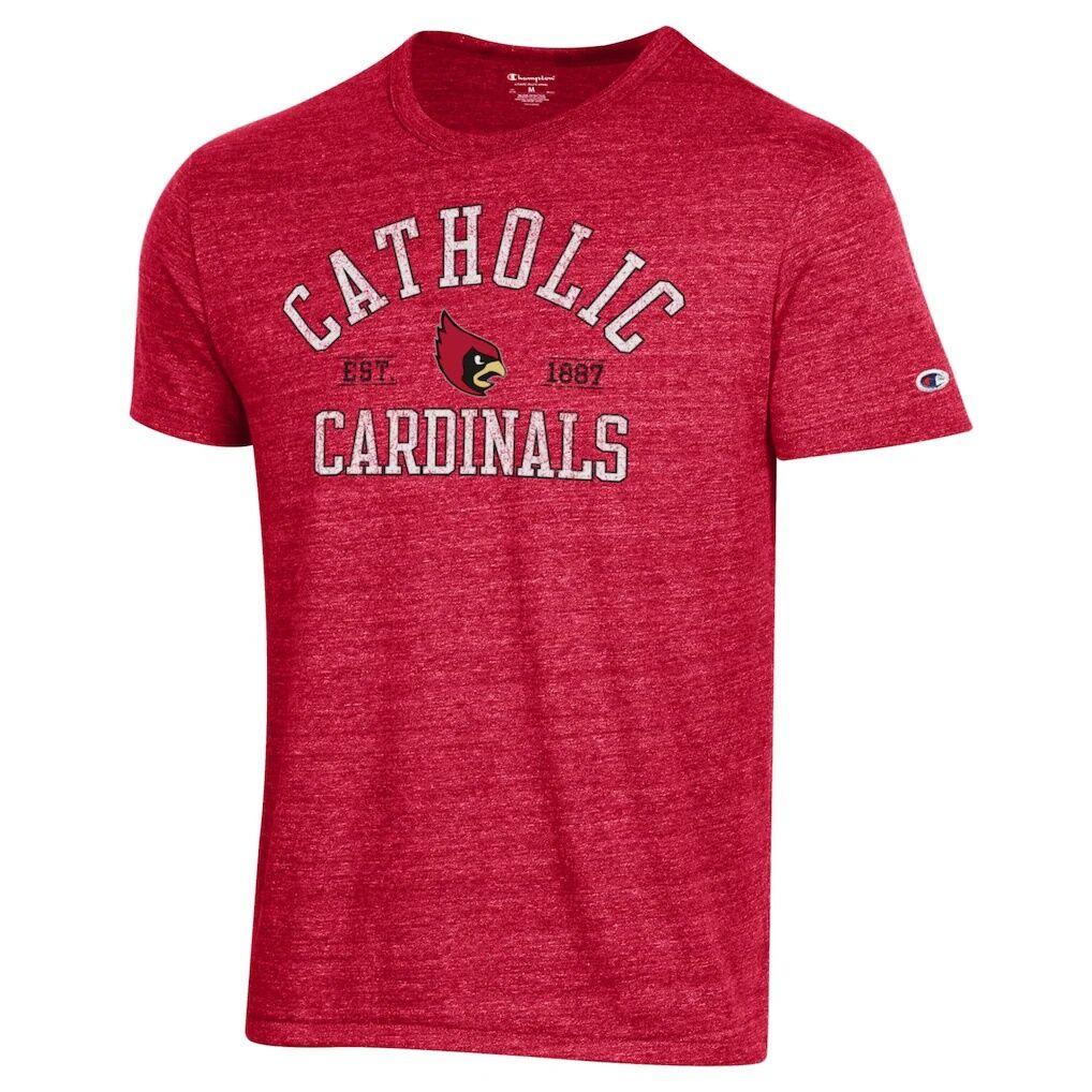 Catholic University Cardinals Champion Ultimate Triblend T-Shirt - Cardinal
