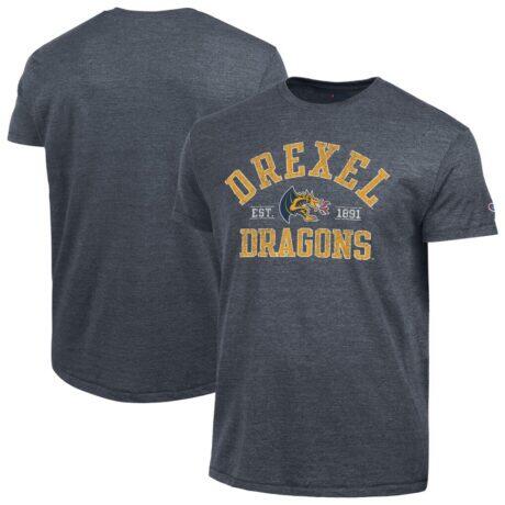 Drexel Dragons Champion Ultimate Triblend T-Shirt - Navy - Front View