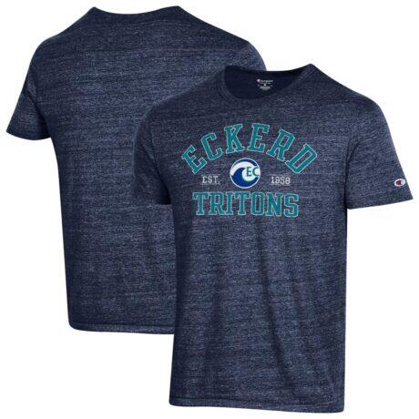Eckerd Tritons Champion Ultimate Triblend T-Shirt - Navy - Front View