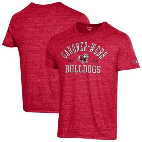 Gardner-Webb Bulldogs Champion Ultimate Triblend T-Shirt - Scarlet - Front View