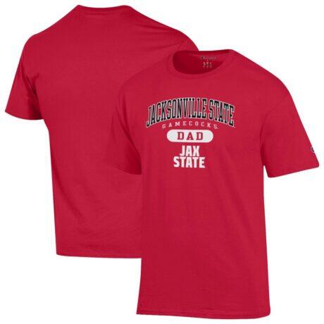 Jacksonville State Gamecocks Champion Dad Pill Box Jersey T-Shirt - Red - Front View