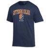 Gettysburg Bullets Champion Arch Dad Jersey T-Shirt - Navy - Side View