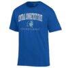 Central Connecticut State Blue Devils Champion Unisex Arch Grandparent Jersey T-Shirt - Blue - Side View
