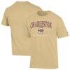 Charleston Cougars Champion Unisex Arch Grandparent Jersey T-Shirt - Yellow - Front View