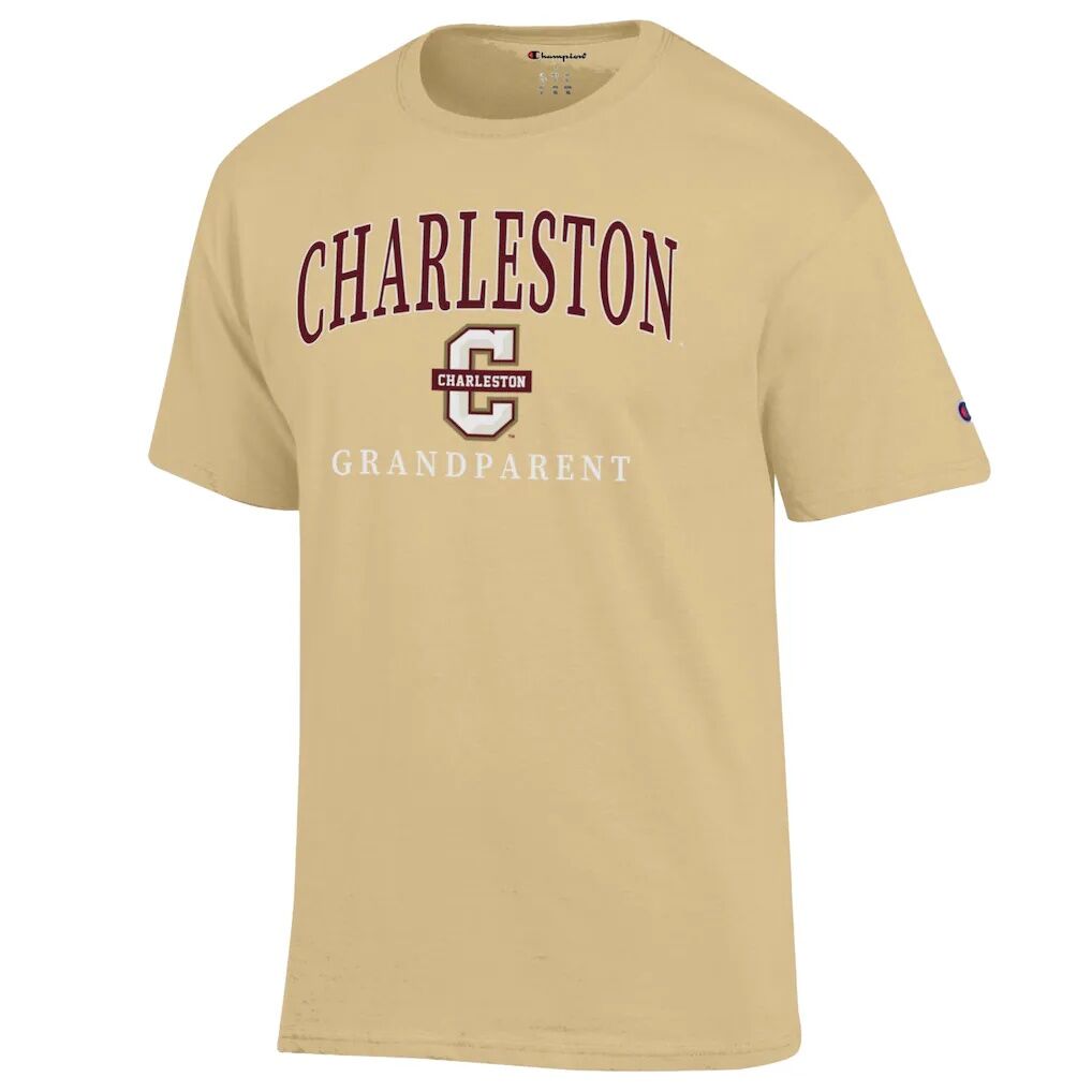 Charleston Cougars Champion Unisex Arch Grandparent Jersey T-Shirt