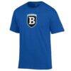 Bentley Falcons Champion Unisex Arch Jersey T-Shirt - Blue - Side View