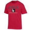 Berklee College of Music Champion Unisex Arch Grandparent Jersey T-Shirt - Red - Side View