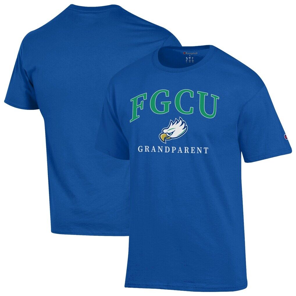 Florida Gulf Coast Eagles Champion Unisex Arch Grandparent Jersey T-Shirt