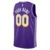 Los Angeles Lakers Jordan Brand Unisex Swingman Custom Jersey - Purple - Detail View