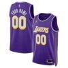 Los Angeles Lakers Jordan Brand Unisex Swingman Custom Jersey - Purple - Front View
