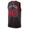 Chicago Bulls Jordan Brand Unisex Swingman Custom Jersey - Black - Detail View