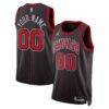 Chicago Bulls Jordan Brand Unisex Swingman Custom Jersey - Black - Front View