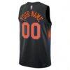 New York Knicks Jordan Brand Unisex Swingman Custom Jersey - Black - Detail View