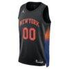 New York Knicks Jordan Brand Unisex Swingman Custom Jersey - Black - Side View
