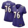 Kenyon Green Baltimore Ravens Nike Women's Team Game Jersey - Purple - Front View