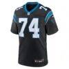 Jake Curhan Carolina Panthers Nike Team Game Jersey - Black - Side View