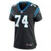 Jake Curhan Carolina Panthers Nike Women's Team Game Jersey - Black - Side View