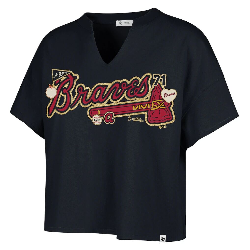 Atlanta Braves ’47 x Stoney Clover Lane Women’s Oversized Notch Neck T-Shirt