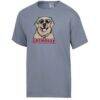 Catholic University Cardinals ComfortWash Dog T-Shirt - Gray - Side View