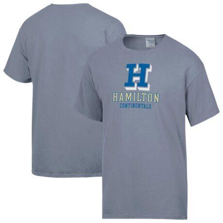 Hamilton Continentals ComfortWash Logo Over Stacked T-Shirt - Gray - Front View