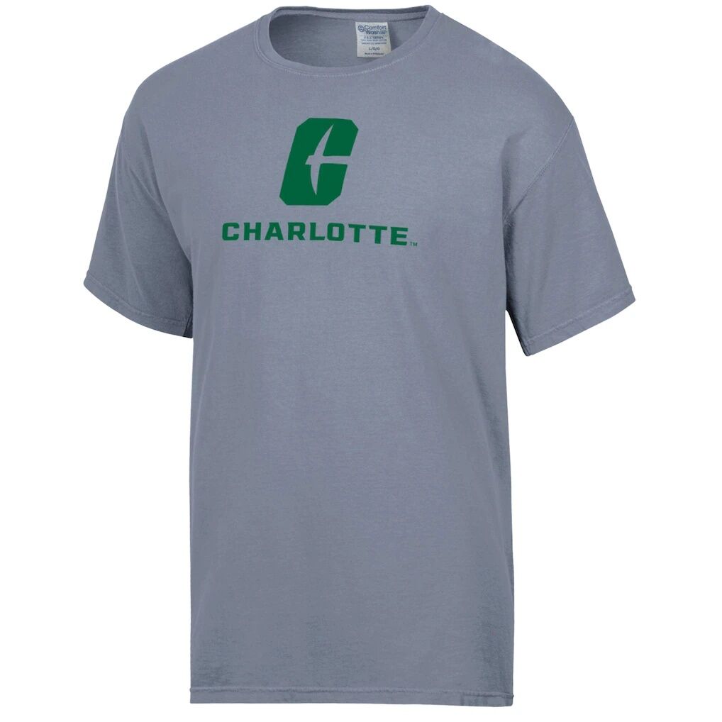 Charlotte 49ers ComfortWash Logo Over Stacked T-Shirt